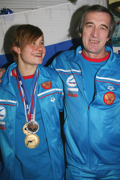 Дарья Белякина с тренером